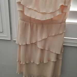 Strapless ruffled tiered dress